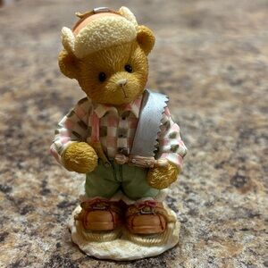 Cherished Teddies Lumberjack Bear Figurine - Brown, Green, Silver